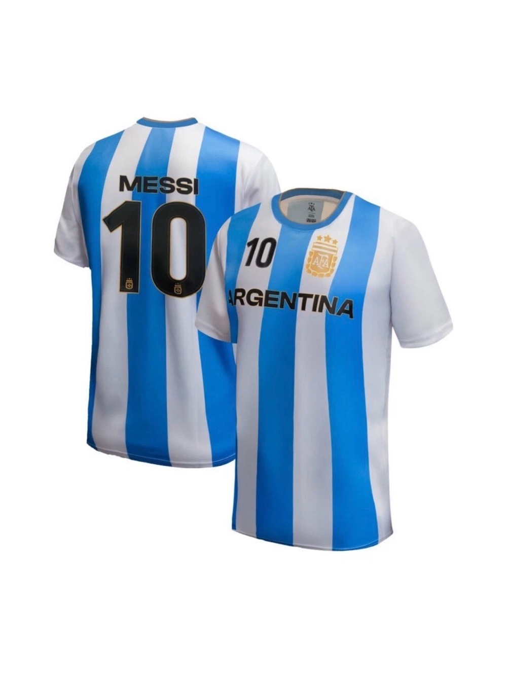 Argentina Soccer Jersey - Blue & White Stripes, Messi 10 Size S